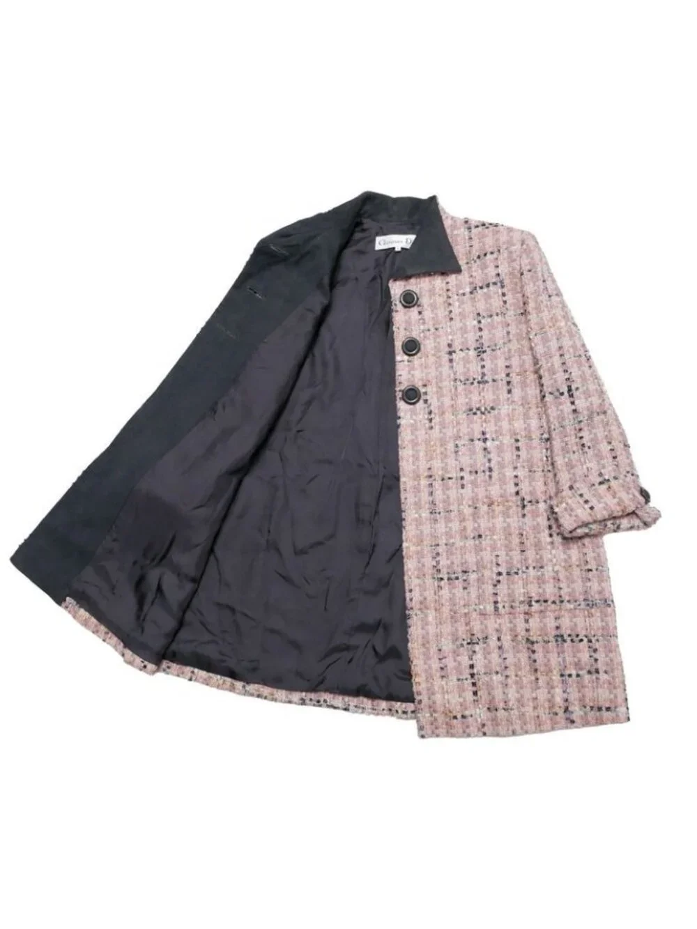 Dior Vintage Skirt 9 Tweed Long Jacket Tight